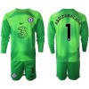 Maillot de Gardien à Manches Longues Chelsea Arrizabalaga 1 2022-23 Verte Pour Enfant